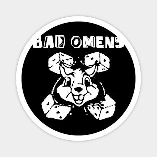 bad omens bunny dice Magnet